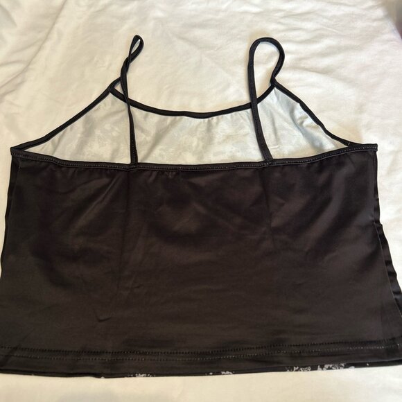 SKULL TANK TOP RARE PUNK ROCK EMO GOTH Spaghetti Straps Size large W/BLACK - Picture 7 of 11